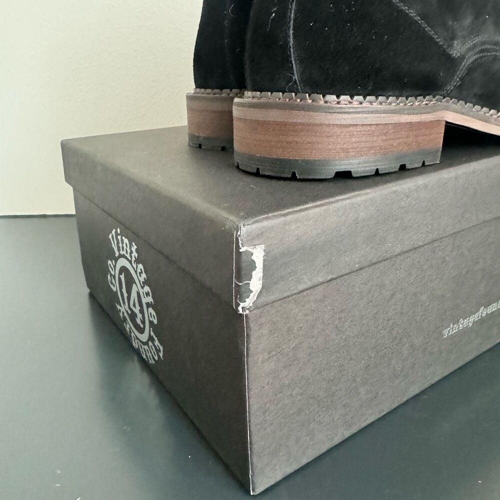 NIB Vintage Foundry Co Black Otto Suede Leather Lace Up Boots Size 8 Chukka - Picture 8 of 11